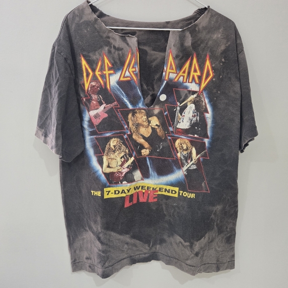Vintage 1992 Def Leppard Band 7 Day Weekend Tour Mens Large - Picture 1 of 10
